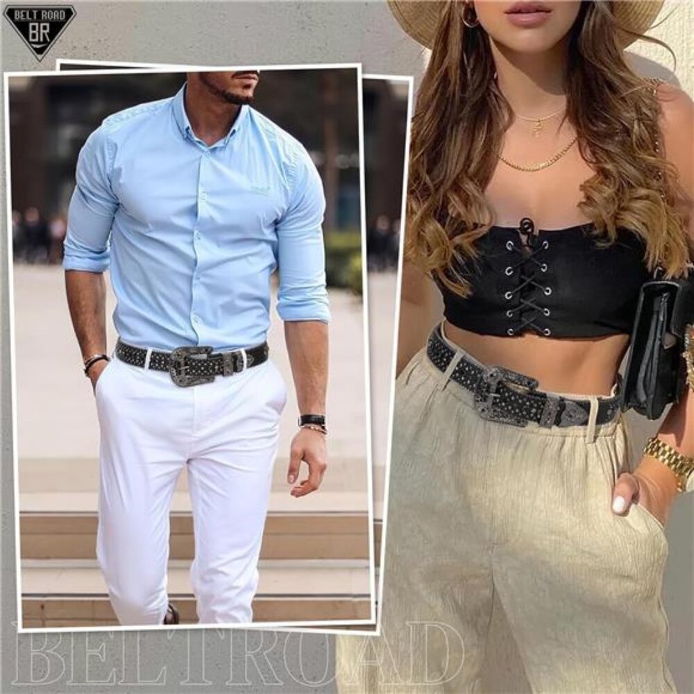 Rhinestone Belt Goth Bling Belts - Picture 2 of 6
